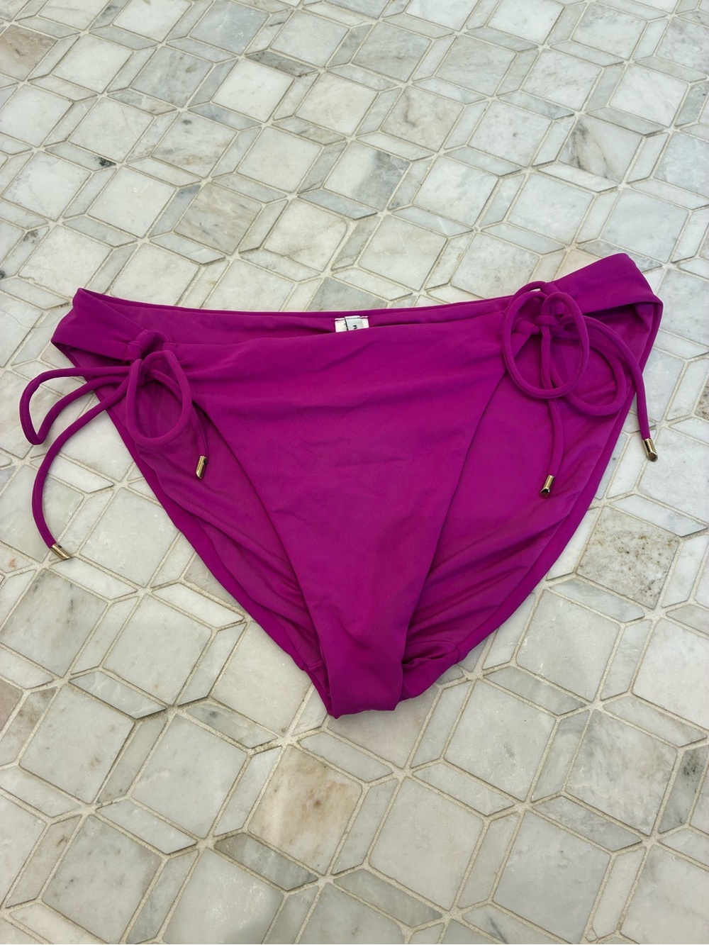 Robin Piccone Purple Audrey Side-Tie Bikini Bottoms